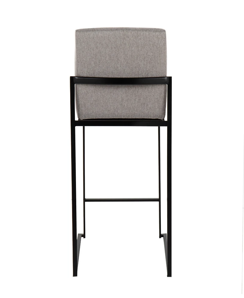 Lumisource Fabric Fuji Contemporary High Back Counter Stool, Set of 3