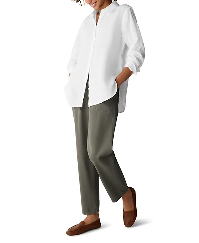 Eileen Fisher Women's Classic Collar Button-Front Shirt, Regular And Plus