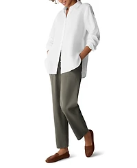 Eileen Fisher Women's Classic Collar Button-Front Shirt, Regular And Plus