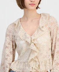 And Now This Women's Ruffled Lace Top, Macy's Exclusive
