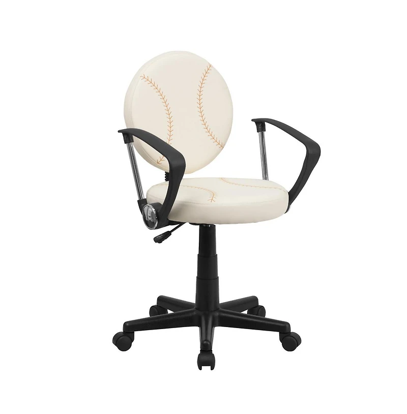 Emma+Oliver Sports Swivel Task Office Chair with Arms