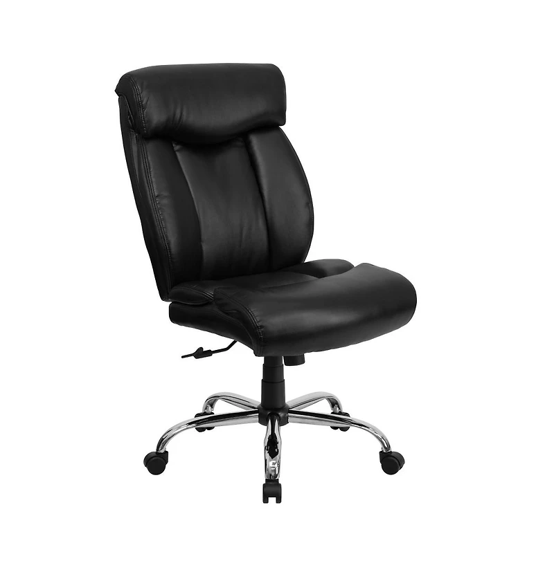 Emma+Oliver 400 lb. Big & Tall High Back Full Headrest Ergonomic Office Chair w/ Chrome Base