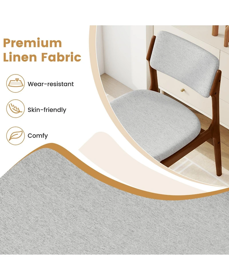 Gymax Modern Padded Dining Chairs Set of w/Padded Seat Tilt Backrest for Dining Room