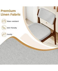 Gymax Modern Padded Dining Chairs Set of w/Padded Seat Tilt Backrest for Dining Room