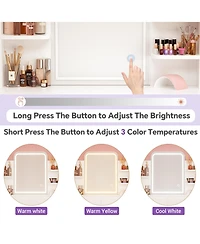 Aheaplus Makeup Vanity with Mirror and Lights, Table Drawers