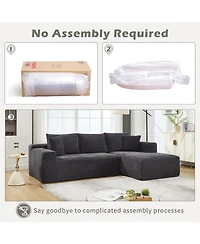 Boyel Living Modular Sectional Sofa Couches L-Shape Couch 3 Seat Memory Foam Couches, Cloud with Right Chaise.