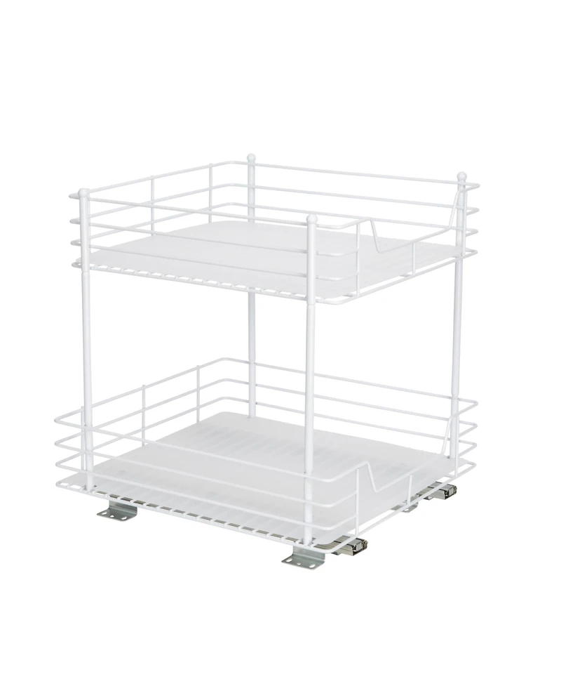 Household Essentials Glidez Steel Pull-Out Storage Organizer, 2 -Tier Design