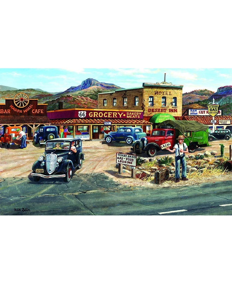 SunsOut Memories of Route 66 300 piece Jigsaw Puzzle for Adults