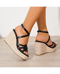 Berness Women's Rhiannon Strappy Espadrille Wedge Sandals