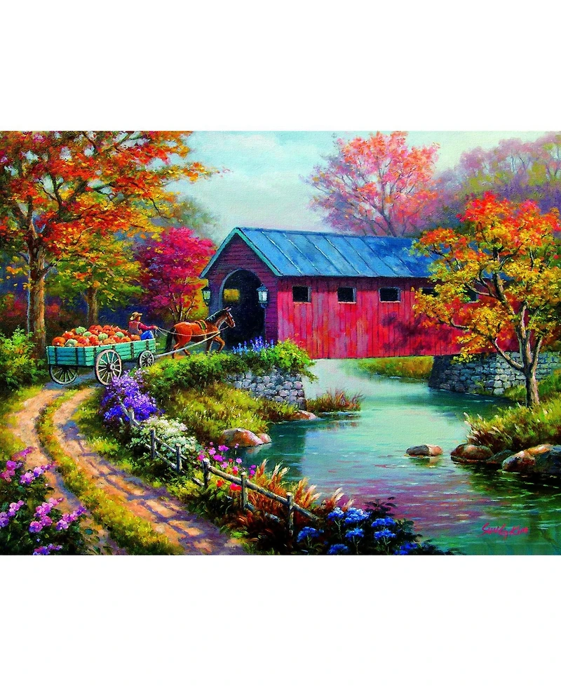 SunsOut Pumpkin Harvest 300 piece Jigsaw Puzzle for Adults Halloween