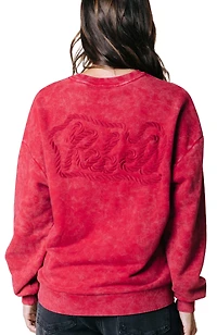 Colourful Rebel Women's Braid Acid Wash Dropped Shoulder Sweaters