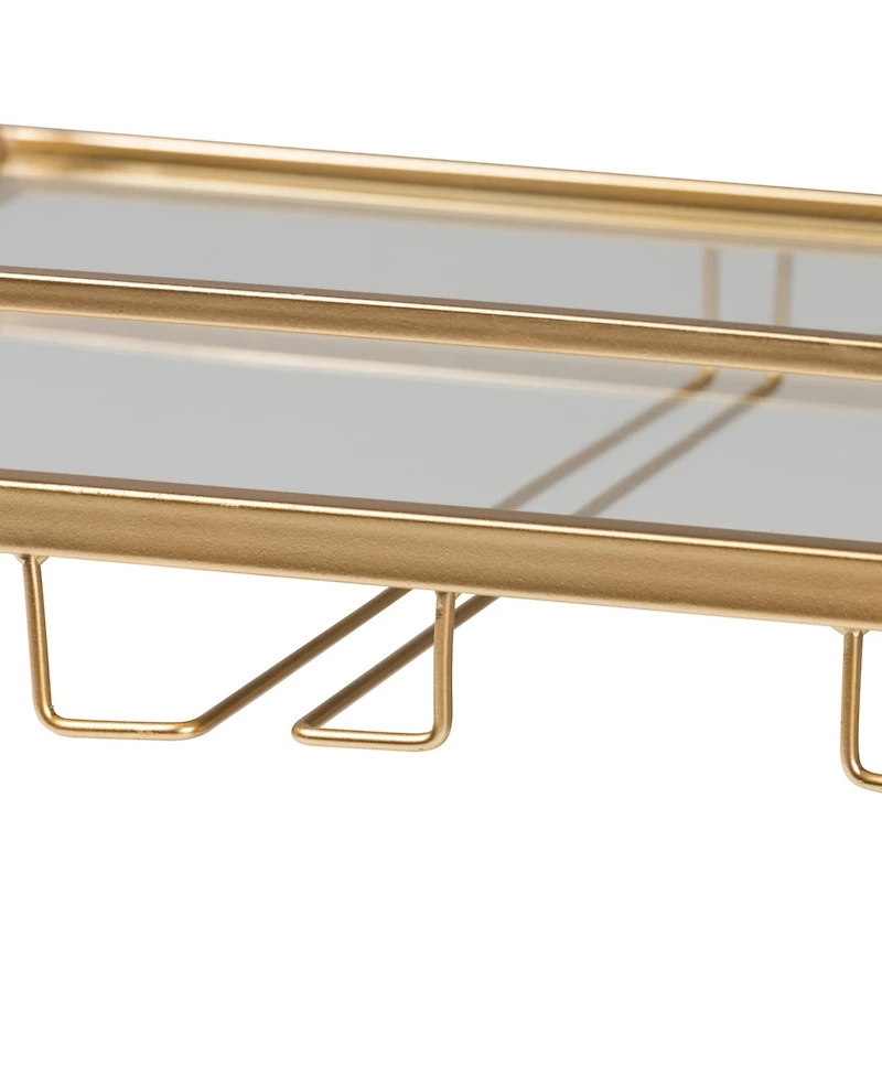 Furniture Savannah 15.9" Glass Contemporary Wine Cart