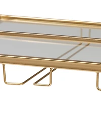 Furniture Savannah 15.9" Glass Contemporary Wine Cart