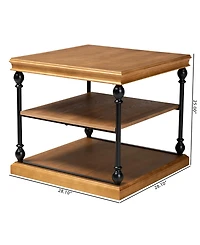 Boxton Studio Sebastian 28.1" Metal Traditional End Table