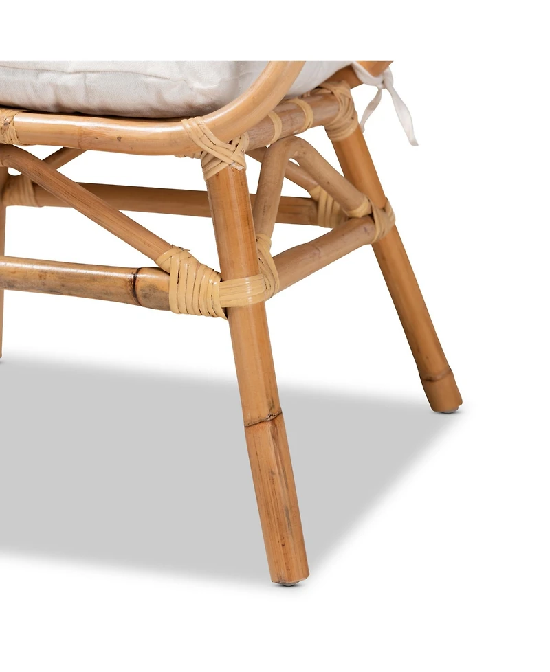 Furniture Benicia 23" Rattan Bohemian Dining Chair