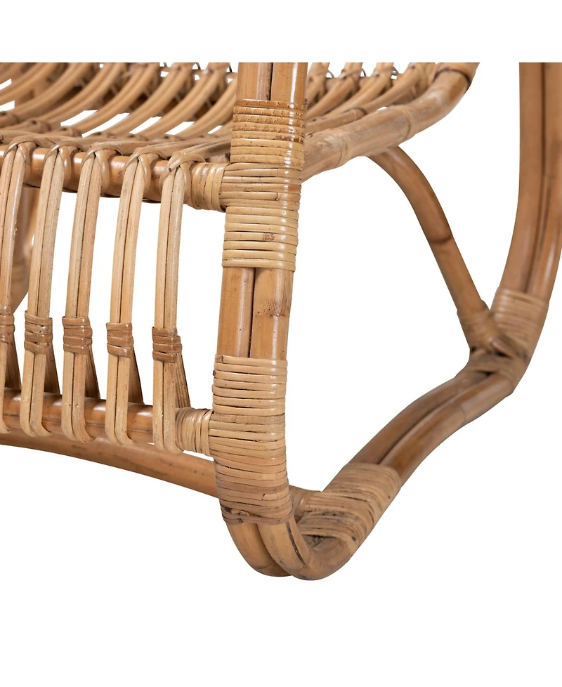 Furniture Blanca 29.7" Rattan Bohemian Accent Chair