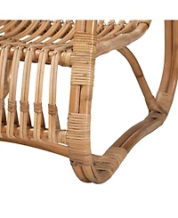 Furniture Blanca 29.7" Rattan Bohemian Accent Chair