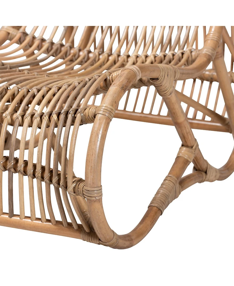 Furniture Genera 36" Rattan Bohemian Lounge Chair