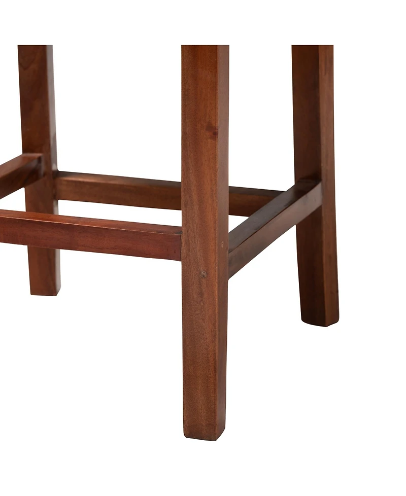 Furniture Racquel 19.25" Rattan Bohemian Counter Stool