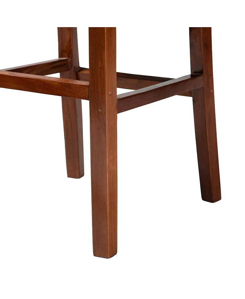 Furniture Racquel 20" Rattan Bohemian Bar Stool