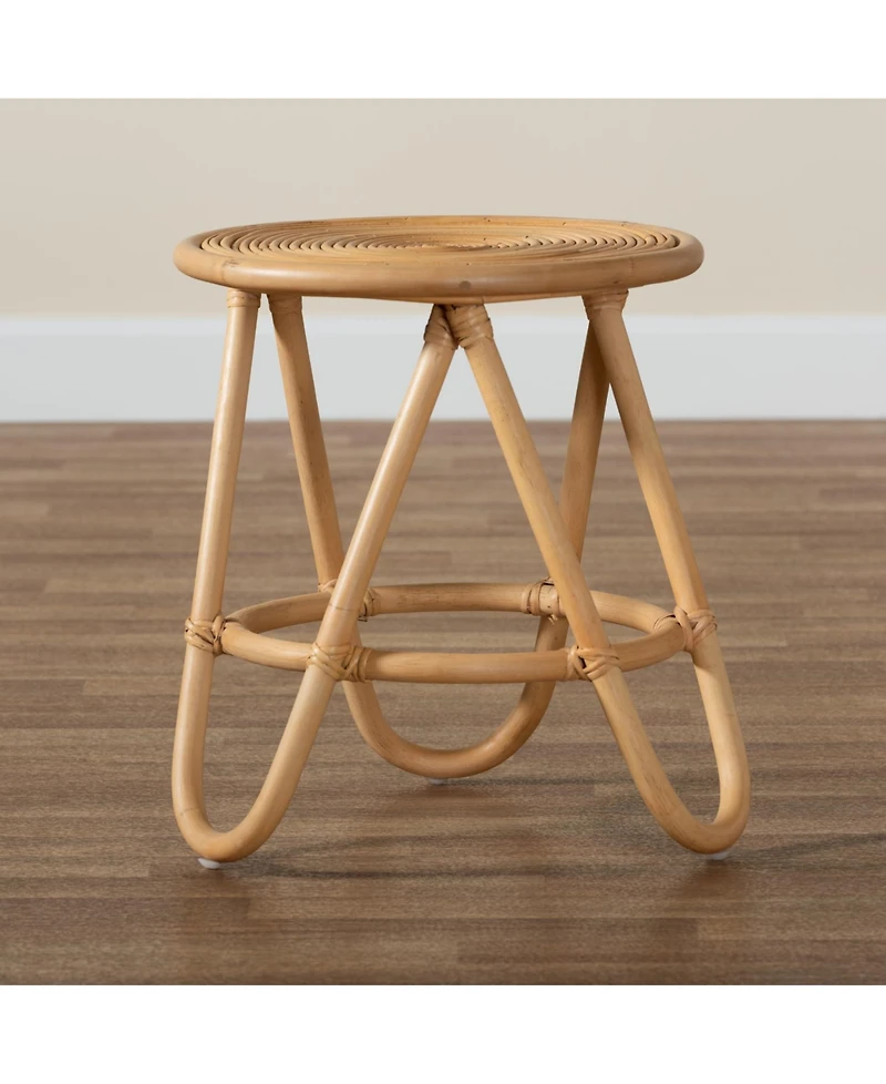 Furniture Rinjani 15.7" Rattan Bohemian End Table