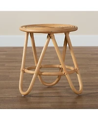 Furniture Rinjani 15.7" Rattan Bohemian End Table