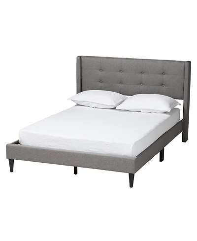 Boxton Studio Casol 88.4" Fabric Mid-Century Queen Platform Bed