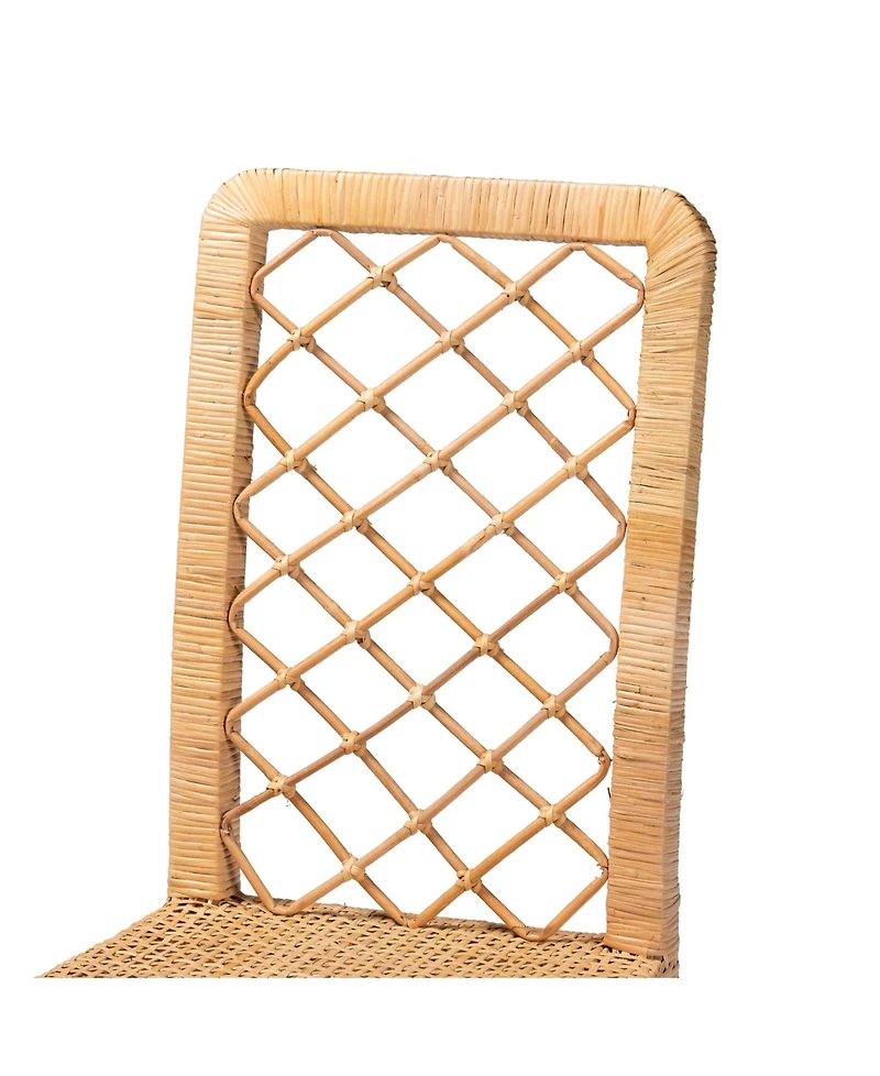 Furniture Moscow 2-Pc. Rattan Bohemian Dining Chair Set