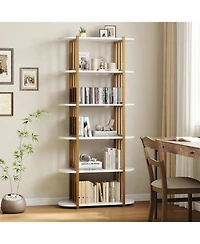 gaomon 6-Tier Wooden Bookshelf