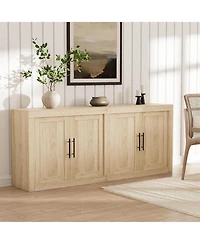 Gaomon 70.8" Sideboard Buffet Cabinet with Storage, 4-Door Mid-Century Modern Wood Credenza, Coffee Bar & Media Console for Living Room
