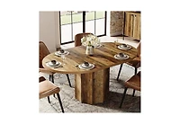 Tribesigns Dining Table for 2-4 People, 31.5 Inches Small Modern Kitchen Table with Storage Shelf, Dining Room