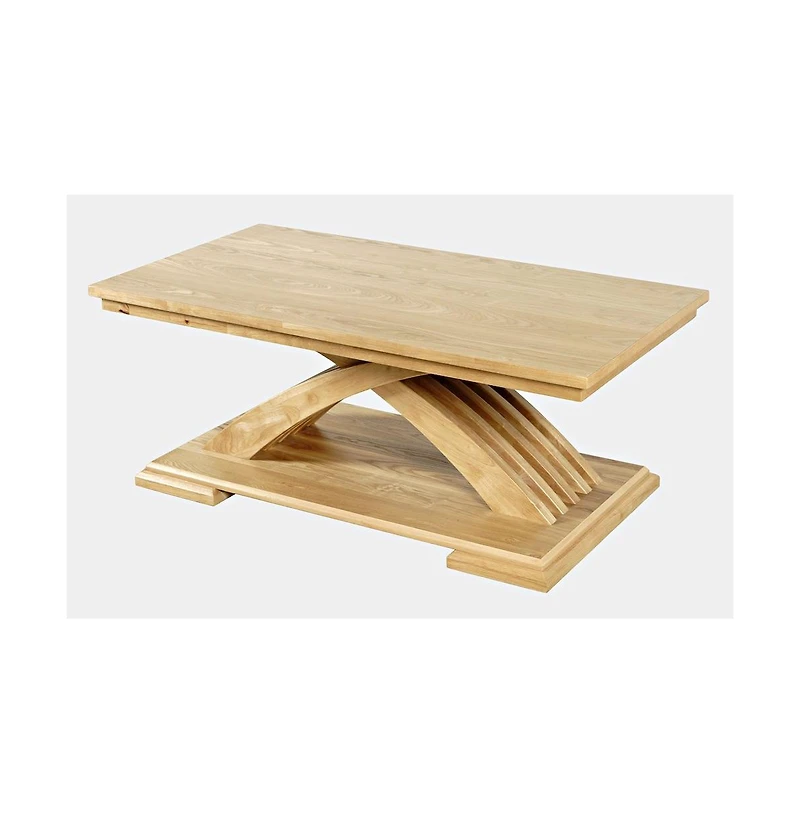 Jofran Anthology Contemporary 48" Curved Base Coffee Table with Caster Wheels