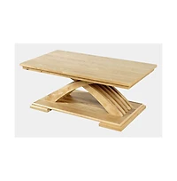 Jofran Anthology Contemporary 48" Curved Base Coffee Table with Caster Wheels