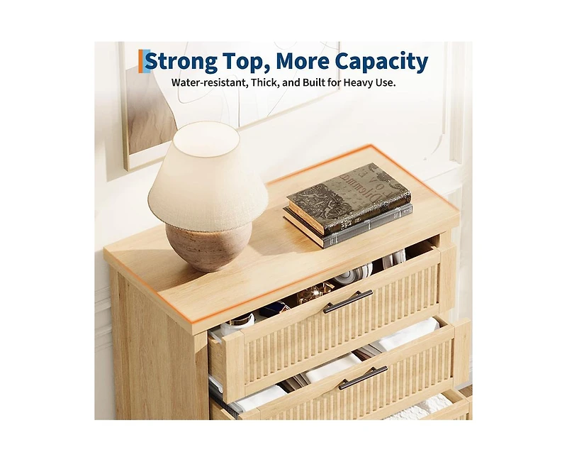 gaomon Fluted Dresser for Bedroom