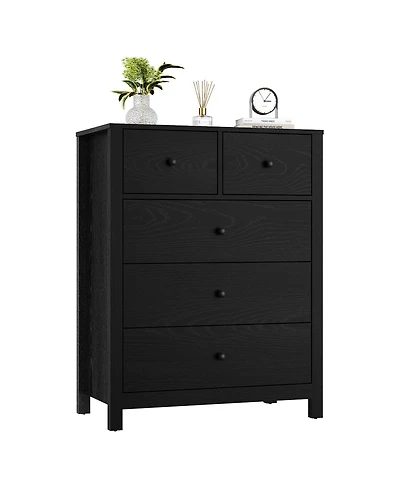 gaomon 5 Drawer Dresser for Bedroom, Modern Tall Organizer with Storage Drawers