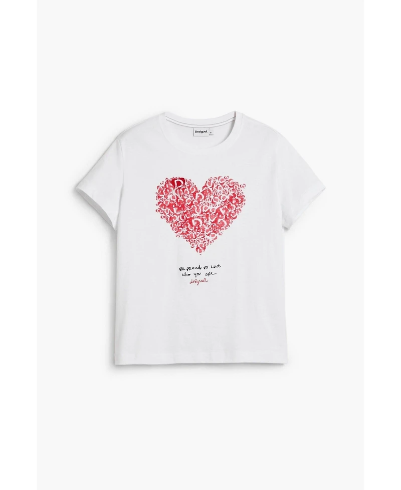 Desigual Women's Short-sleeve heart T-shirt