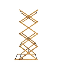 Household Essentials Bamboo V-Shaped Folding Clothes Drying Rack