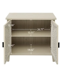 Streamdale Hollow-Carved 2 Door Accent Cabinet with Adjustable Shelf