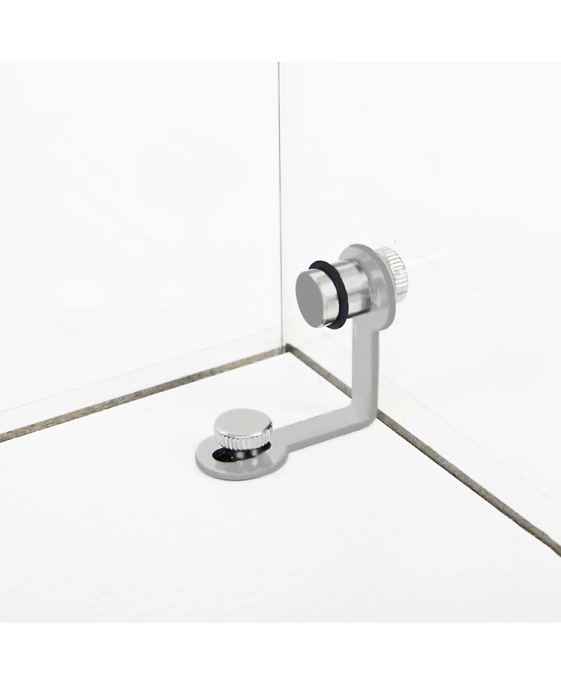 Streamdale Bluetooth Led Lighted Tempered Glass Display Cabinet - White