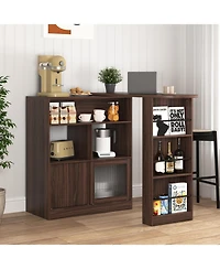 Streamdale Furniture Rotating Bar Cabinet with Ample Storage