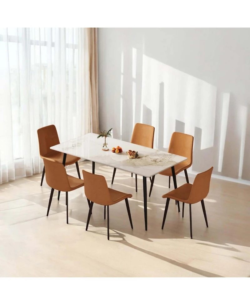 Streamdale Furniture Upholstered Faux Leather Dining Chairs (Set of 2)