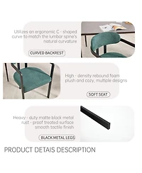 Streamdale Furniture Streamdale Mid-Century Boucle Dining Chairs, Set of 2