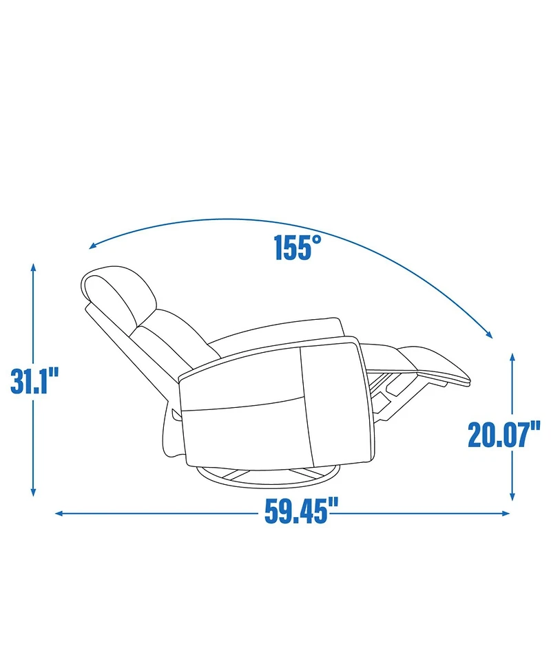 Streamdale Furniture Heat Massage Rocker Recliner Chair