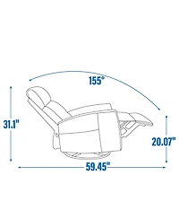 Streamdale Furniture Heat Massage Rocker Recliner Chair