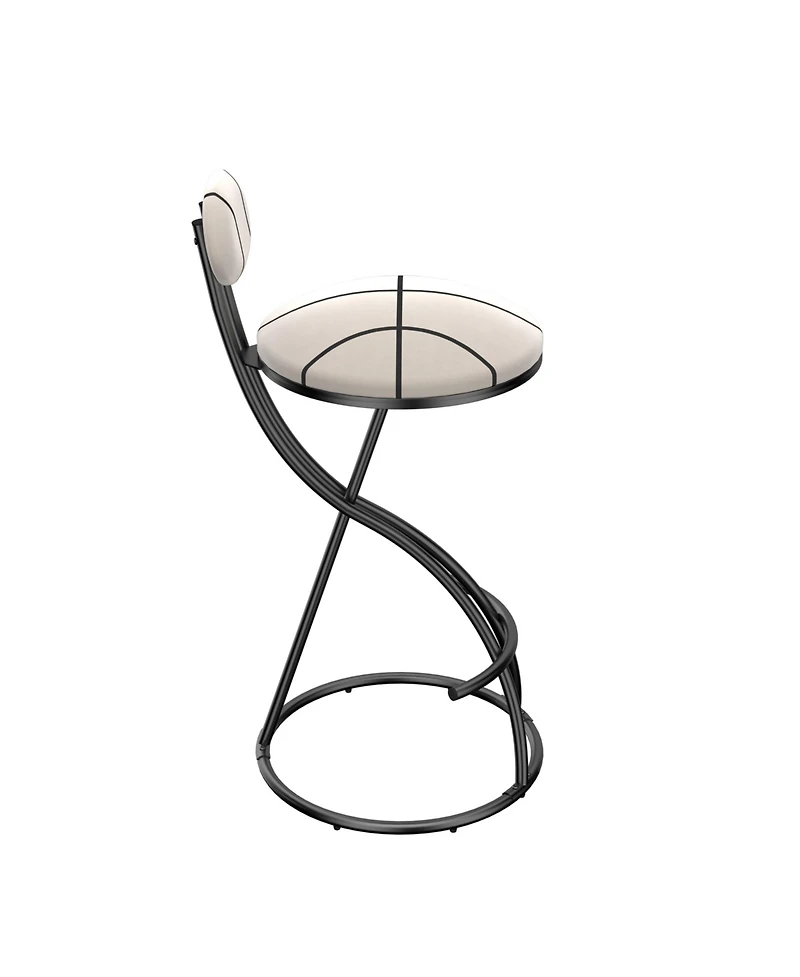 Streamdale Furniture Striped Upholstered Bar Stools - Set of 2