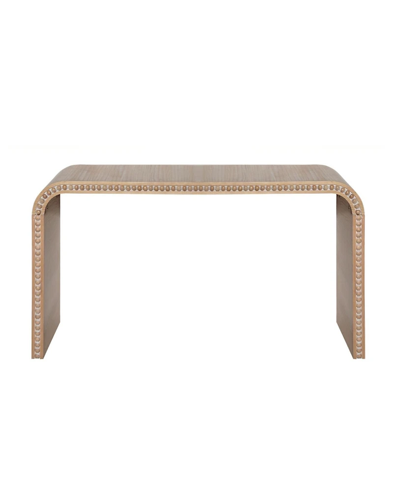 Streamdale Furniture 59in Natural Wood Console Table with Wood Beads