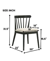 Streamdale Furniture 2 Rustic Farmhouse Dining Chairs