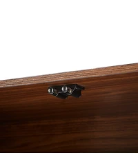 Streamdale Furniture Walnut Wave Pattern Sideboard/Tv Stand - 64"