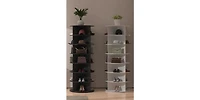 Streamdale Furniture 7 Tier Rotating Shoe Rack - White