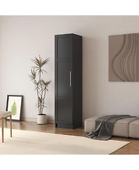 Streamdale Furniture Stackable Wall Storage Cabinet in Black